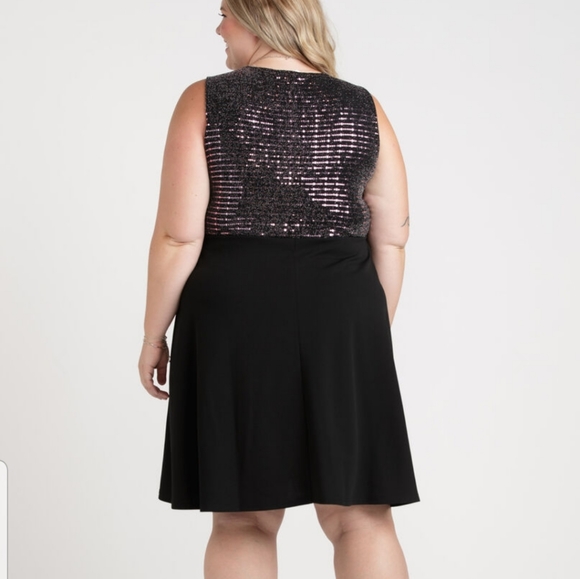 Sloan & Sadie Women's Sequin Top Dress - Picture 3 of 6
